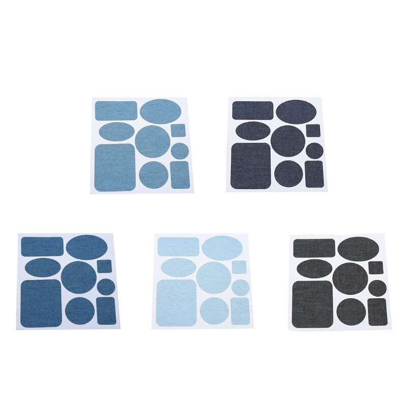 9 Shapes Iron on Patches Denim Jean Repair Patches Clothing Repair Patch Kit for Inside Jeans and Clothing Repair A14 21