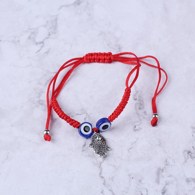 Corda trançada artesanal lucky red string pulseira mal olho charme pulseiras para as mulheres lhe trazer sorte pacífica tamanho ajustável