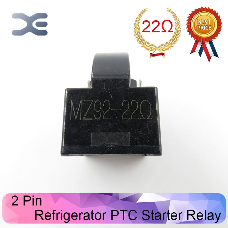 Relé de arranque MZ92-22OHM de 2 pines, PTC, repuestos de nevera, mecanismo de arranque de refrigerador, accesorios de relé
