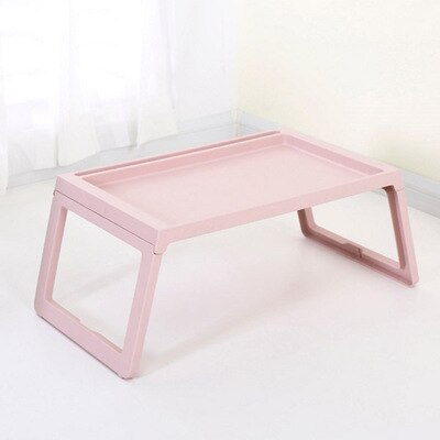2021 tavolo pieghevole pieghevole per Laptop scrivania per Notebook divano letto tavolo per Laptop per mangiare studiare sul divano letto con gambe pieghevoli: Colore rosa