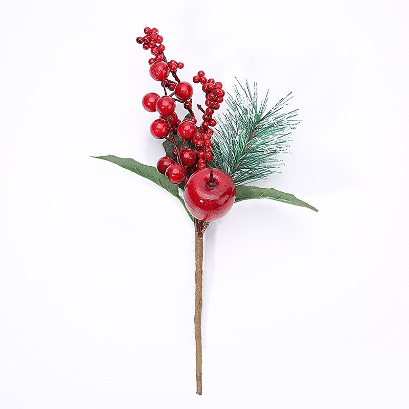 1 st konstgjord blomma röd pärla ståndare bär gren för gör-det-själv alla hjärtans dag låda hantverk bröllop juldekoration blomma: L6