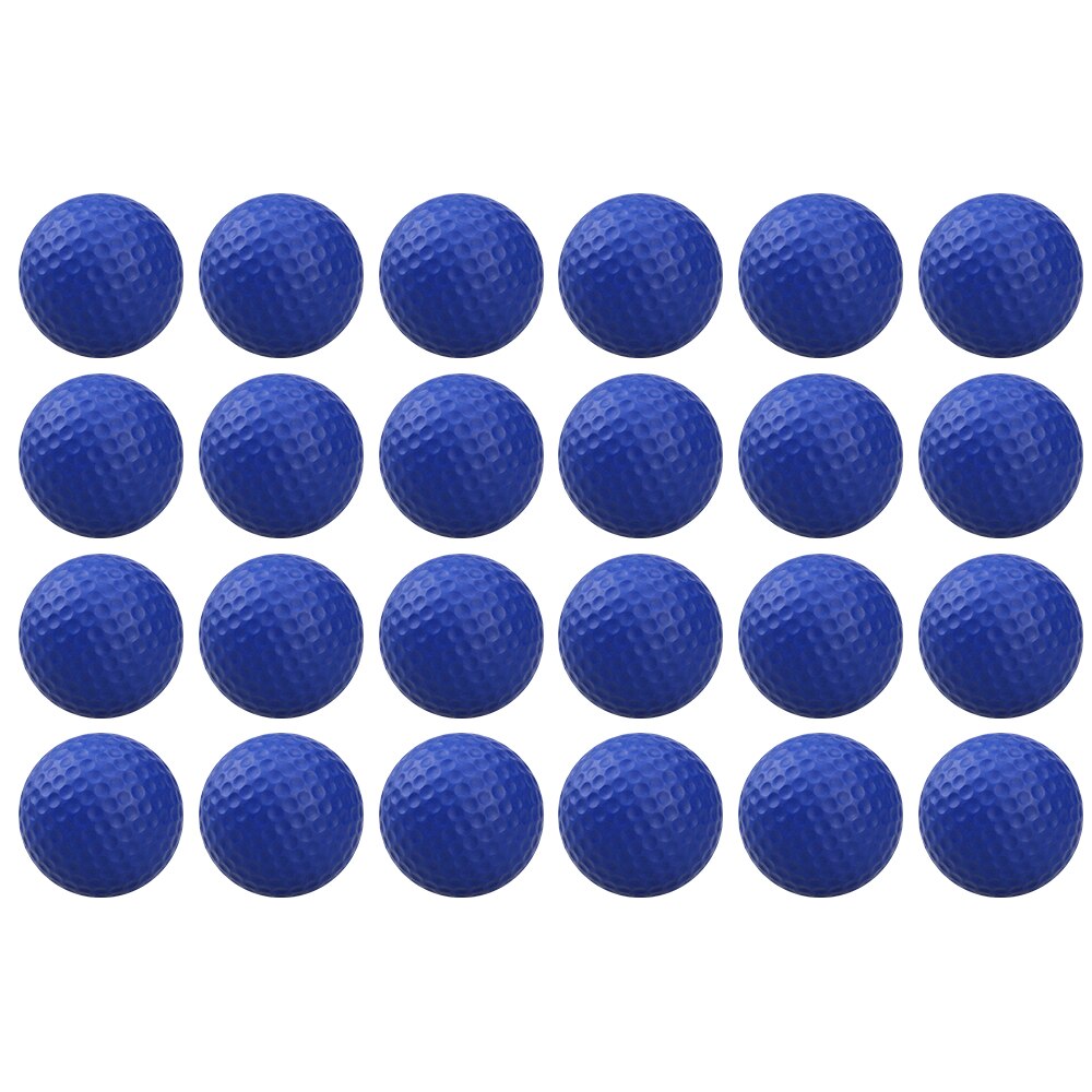 24 piezas de práctica de bolas de golf de espuma de poliuretano suave color de esponja pelotas de golf a granel elástico suministros de entrenamiento para interiores y exteriores: 24Pcs Blue