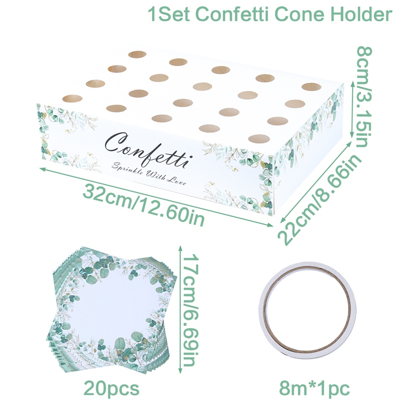 Wedding Confetti Cones Holder Support Wedding Decoration Flower Scraps Rustic Wedding Paper Tray Confetti Paper Cones Holder