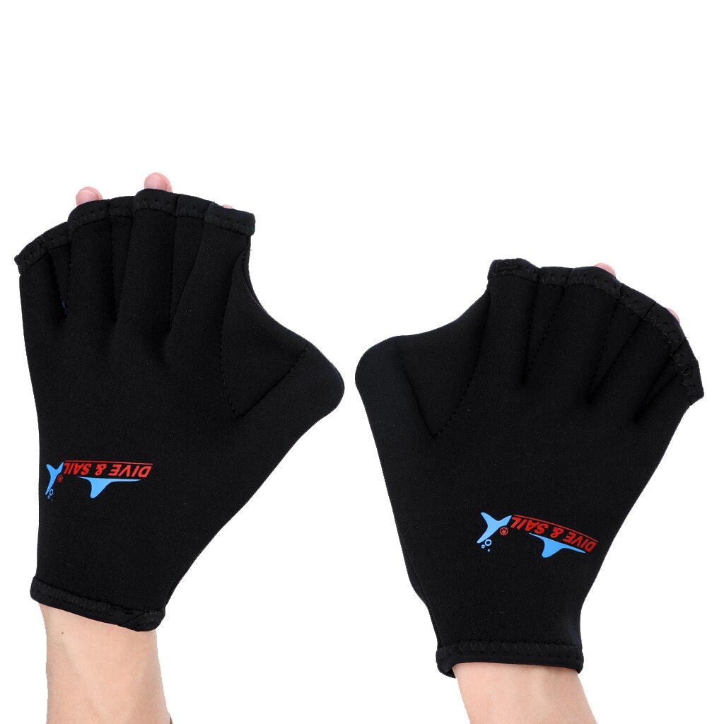 2x Neopren Schwimmen Schwimmhäute Ausbildung Flossen Hand Paddel Surfen Tauchen Handschuhe