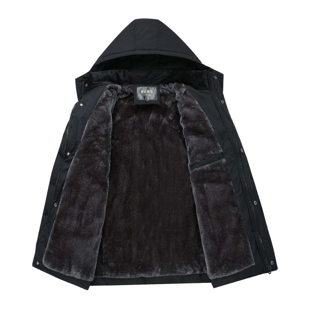 Män vinterjacka herrrock tjockare varm parka päls tjock ytterkläder herrjackor plus size xl -4xl märke  ,ga510