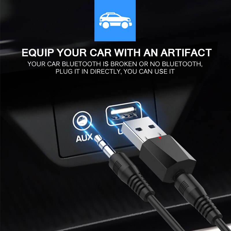 Portable Bluetooth Transmitter Receiver Car AUX Cable Kit Bluetooth Wireless Adapter TV jack Wireless Earphone USB Adapter