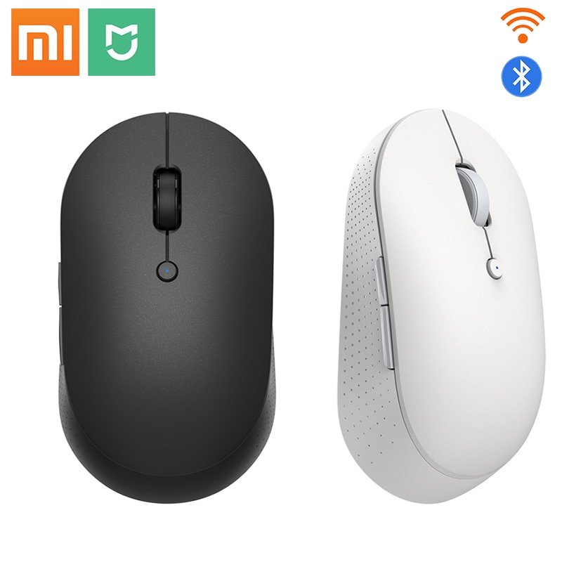 Orignial Xiaomi Mi Draadloze Dual-Mode Muis Stille Ergonomische Bluetooth Usb Zijknoppen Portable Mini Draadloze Muis Voor Laptop