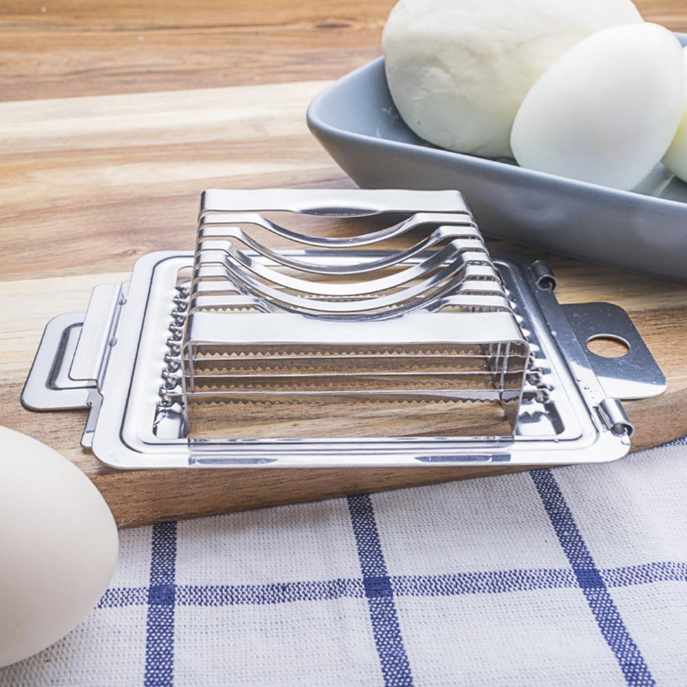 Cortador de huevos de acero inoxidable, separador de huevos multifunción, artefacto cortador de segmentación de huevos preservados de lujo