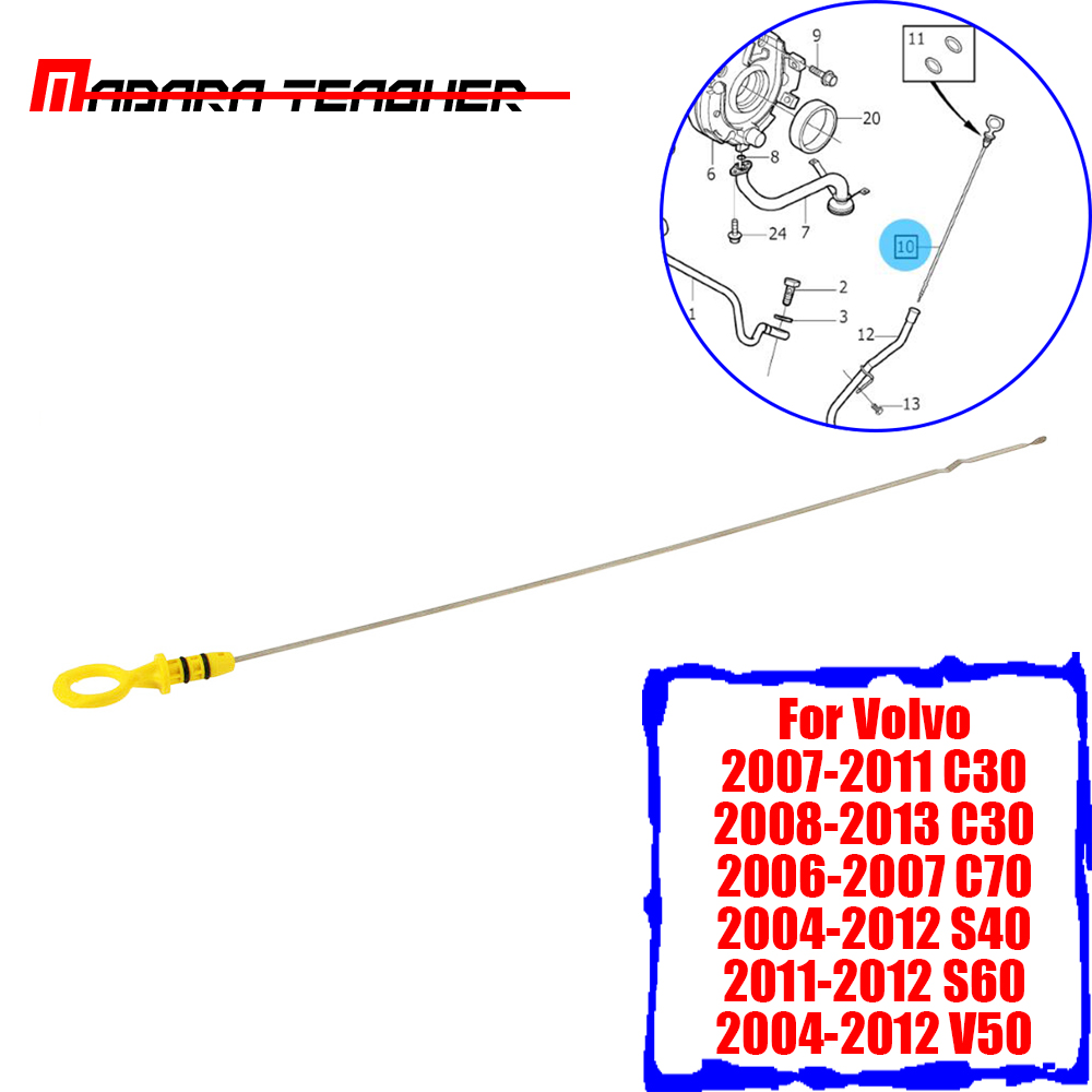 QUARKZMAN Motor Ölmessstab Für Volvo V60 2015 – Metall, Gelb