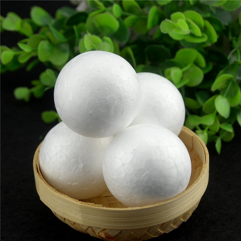 30PCS/Lot 50MM Modelling Polystyrene Styrofoam Foam Ball White Craft Balls For DIY Christmas Party Decoration Supplies