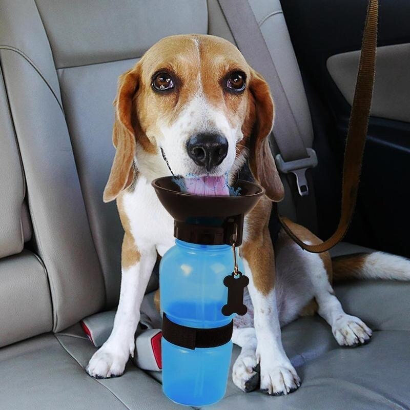MICATALE 500ml perro agua tazón taza mascota cachorro gato deporte portátil de viaje al aire libre perros tazón taza de agua para beber agua tazón taza dispensador