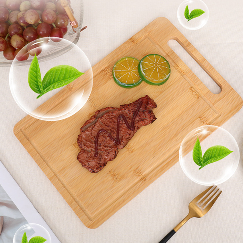 Tabla de cortar de bambú de doble cara para el hogar, tabla de cortar gruesa a prueba de moho, inodoro, tabla de cortar de carne para frutas y verduras