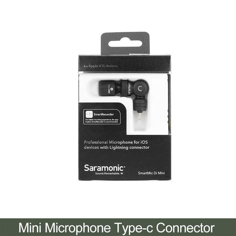 Saramonic sr -xm1 3.5mm trådløs mikrofon gopro vlog videomikrofon til gopro helt 7 6 5 dslr kameraer dji osmo handling osmo lomme: til type-c