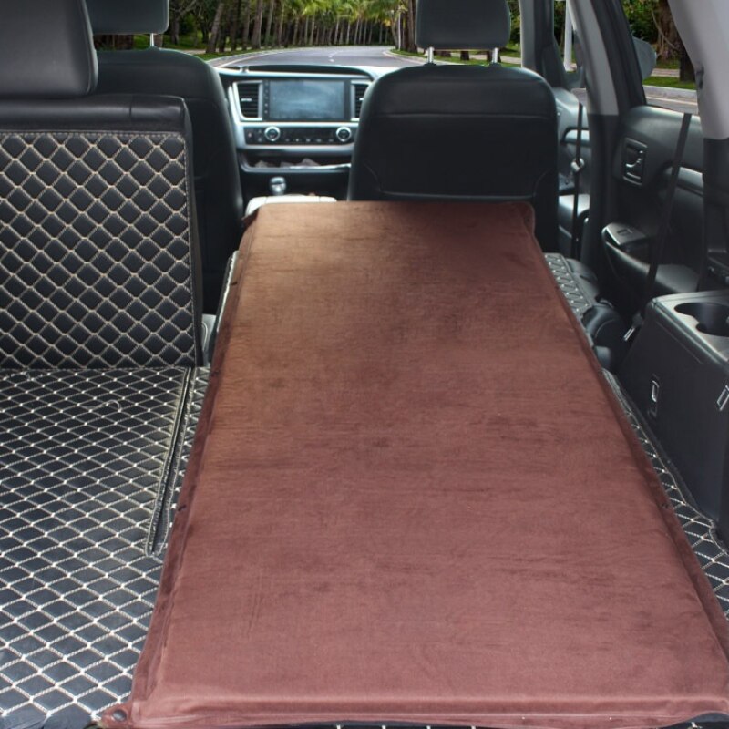 Car Inflatable Air Mattress Camping Bed Suv Trunk Sleeping Artifact Mattress Auto Rear Travel Bed camping coche Cushion beds: Brown