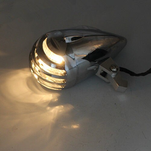 12v Motorcycle Bullet Head Light Headlight Lamp w/Bracket Mount For Harley Dyna Electra Glide Softail Cruiser Offroad