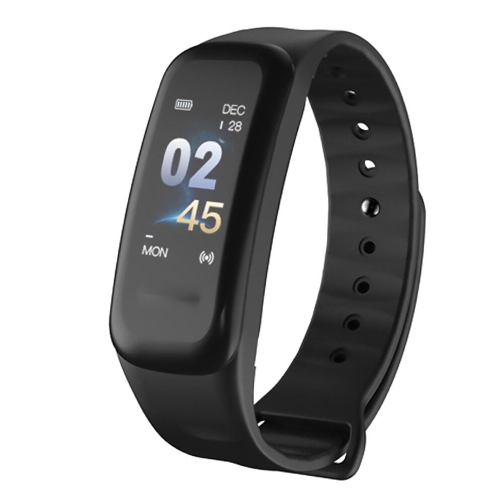 IP67 Waterdichte Fitness Tracker Smart Horloge Stappenteller Fitness Armband Stappenteller Stappenteller Calorie Slimme Band Voor Mannen Vrouwen: Black