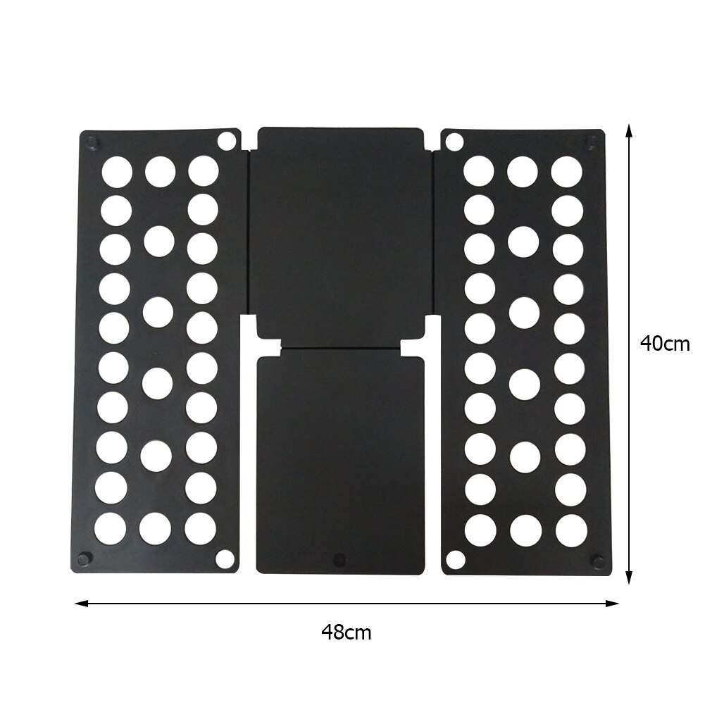 Planche à plier les vêtements pour adultes et enfants, pliage de dossier en plastique pratique détacha toutes les tailles pliage rapide des vêtements t-shirts: Black for Kid