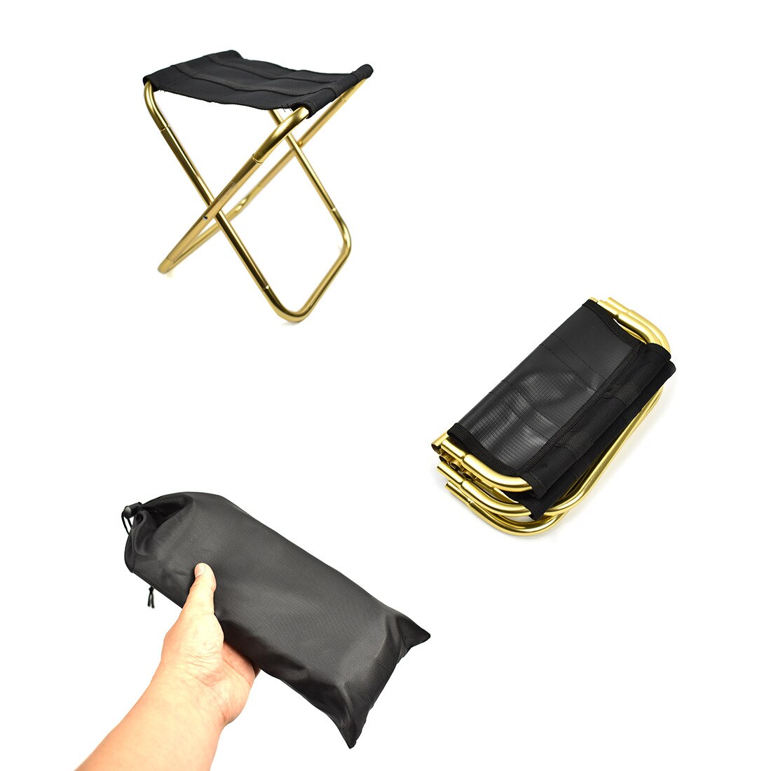 Folding Fishing Chair Portable Ultralight Camp Seat Lightweight Camping Stool for Outdoor Travel Hiking Picnic BBQ