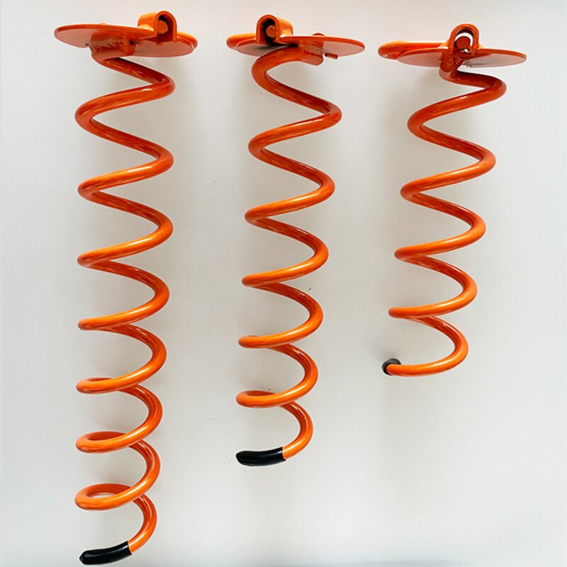Spiral Ground Anchors, Tent Stakes Heavy Duty Ground Screw Anchor Twist Stakes (1Pcs): Small 28cm / Orange
