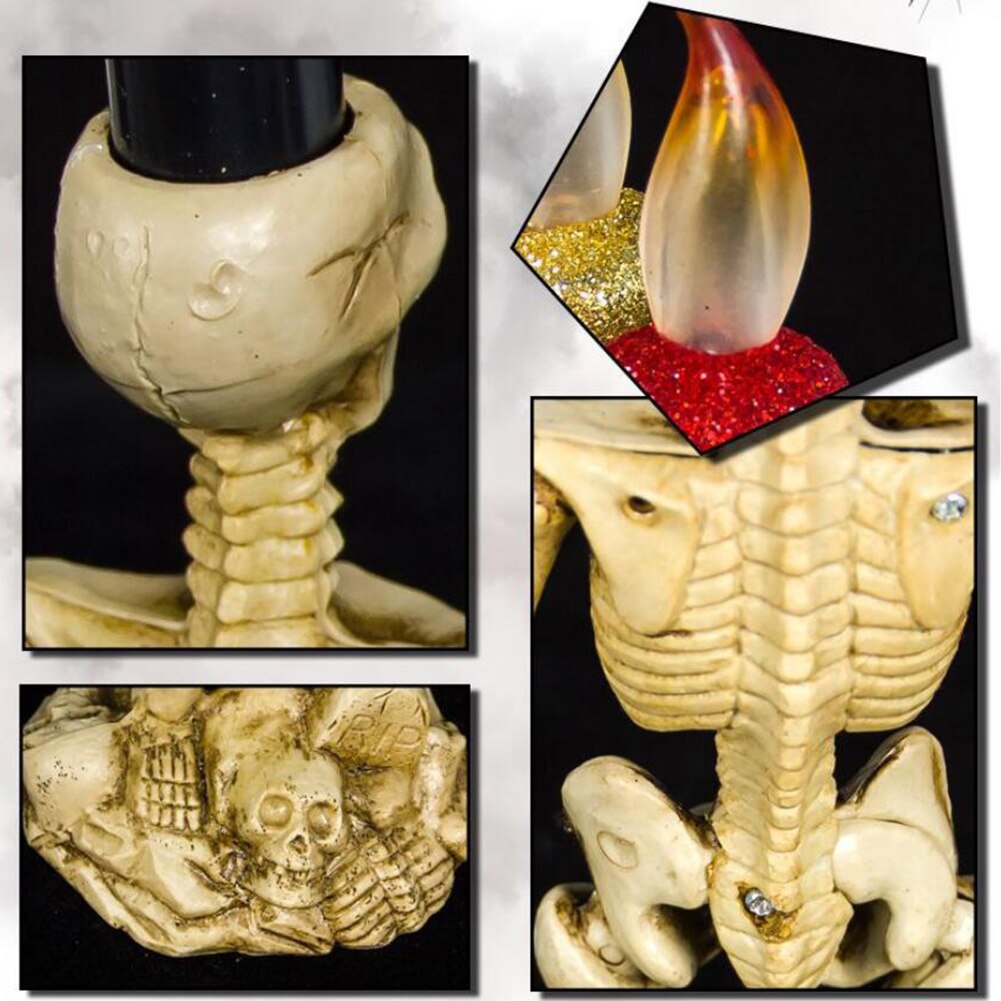 Halloween Schedel Skelet Kandelaar Kandelaar Bar Woonaccessoires Party Ornament Bar Kamer Decoratie Woondecoratie