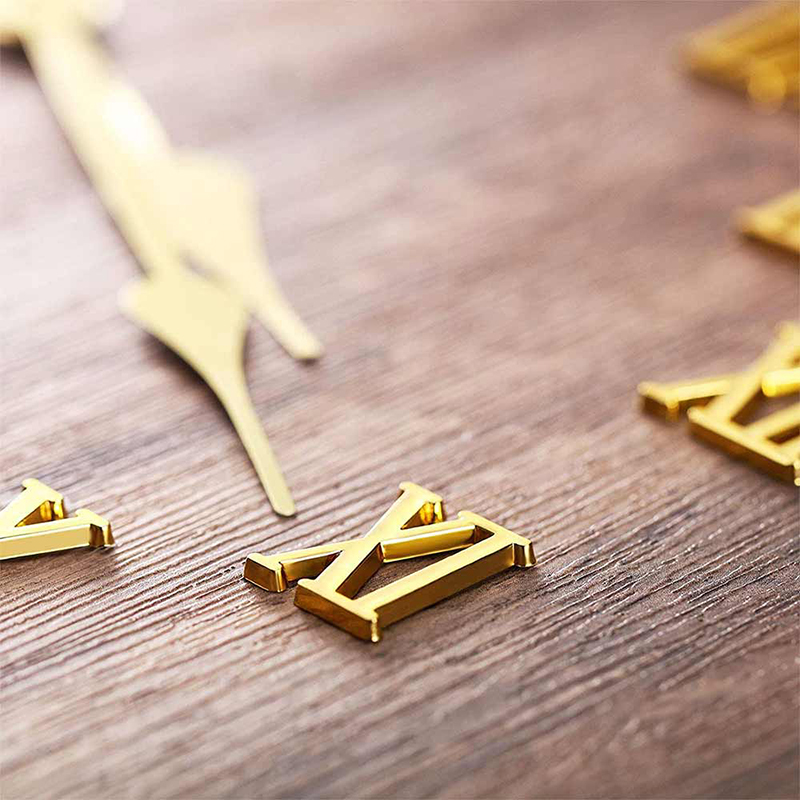 1 Set Romeinse Cijfers Of Arabische Cijfers Klok Accessoires Voor Quartz Klok Wijzerplaat Reparatie Diy Klok Vervanging Accessoires Goud