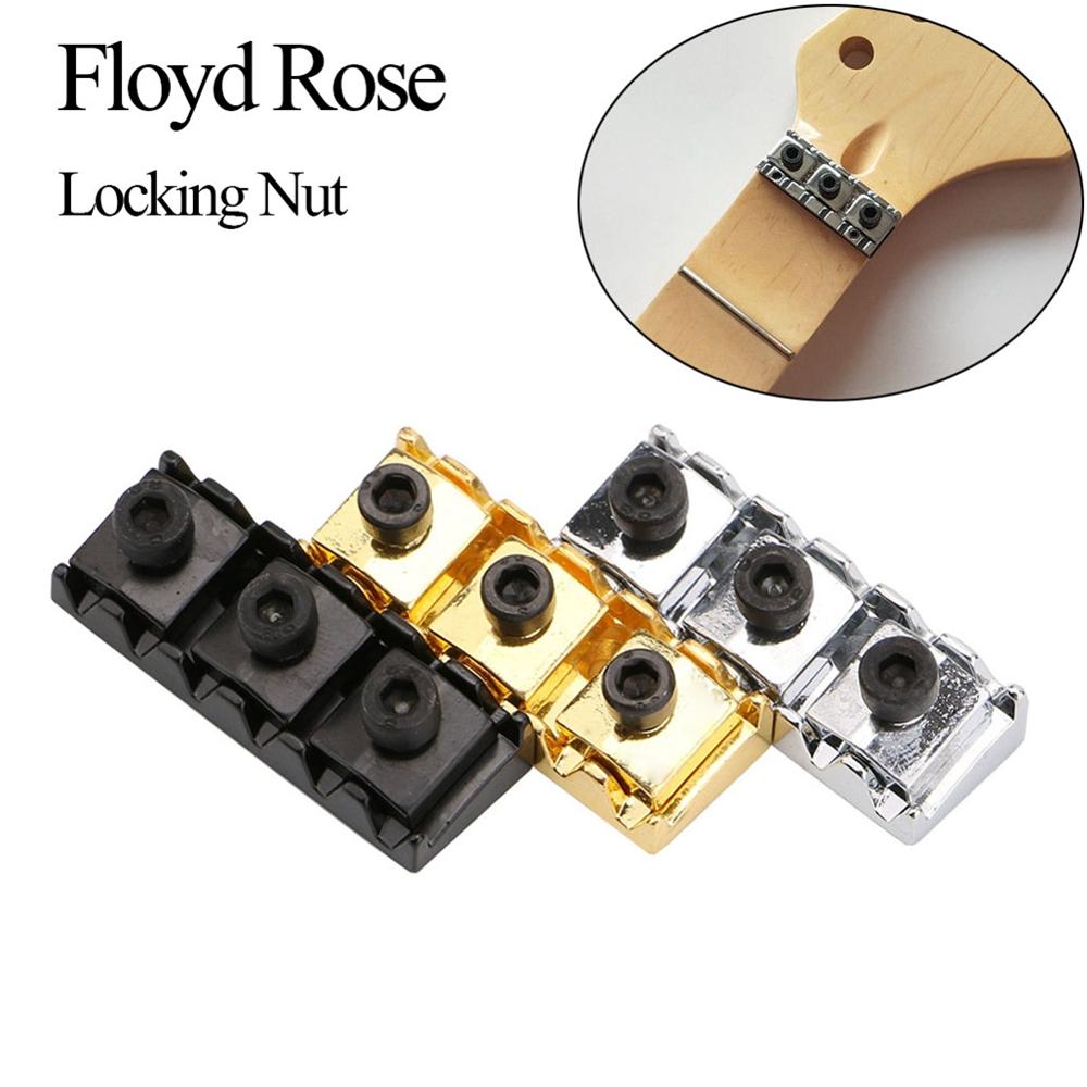 42Mm Chrome Guitar Locking Nut Gitaar String Locking Nut Voor Floyd Rose Vergrendeld Tremolo Bridge Gitaar Accessoires