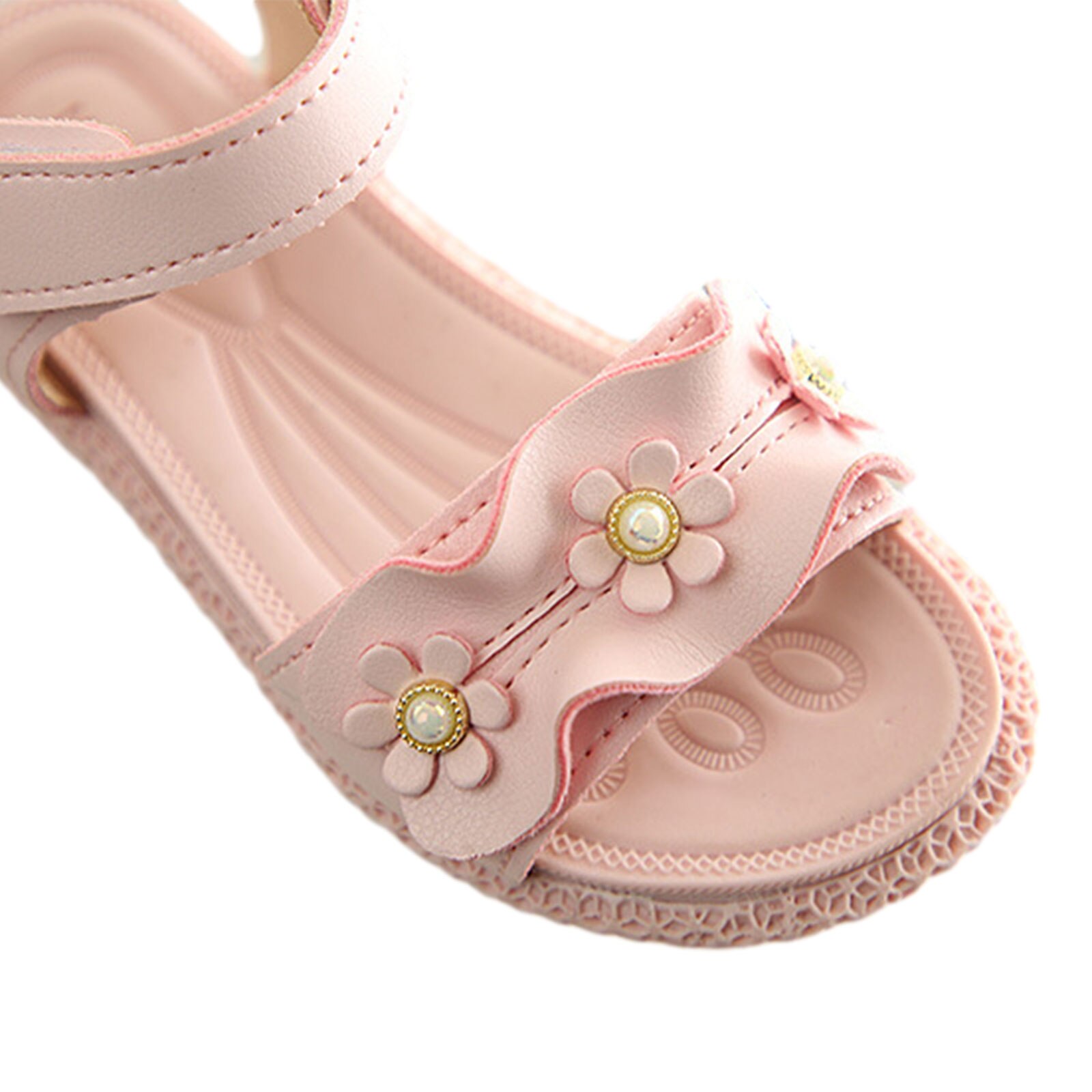 Zomer Baby Meisjes Sandalen Pu Leer Peuters Zoete Bloem Decoratie Schoenen Zachte Zool Prinses Schoenen Antislip Baby Prewalker