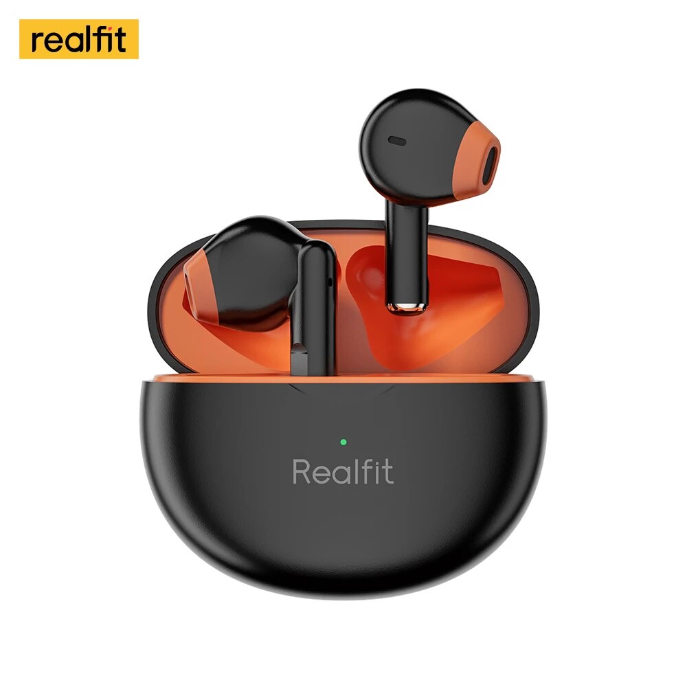 Realfit F2 Bluetooth Earphone Excellent HIFI TWS Wireless Earbuds for realme xiaomi: black