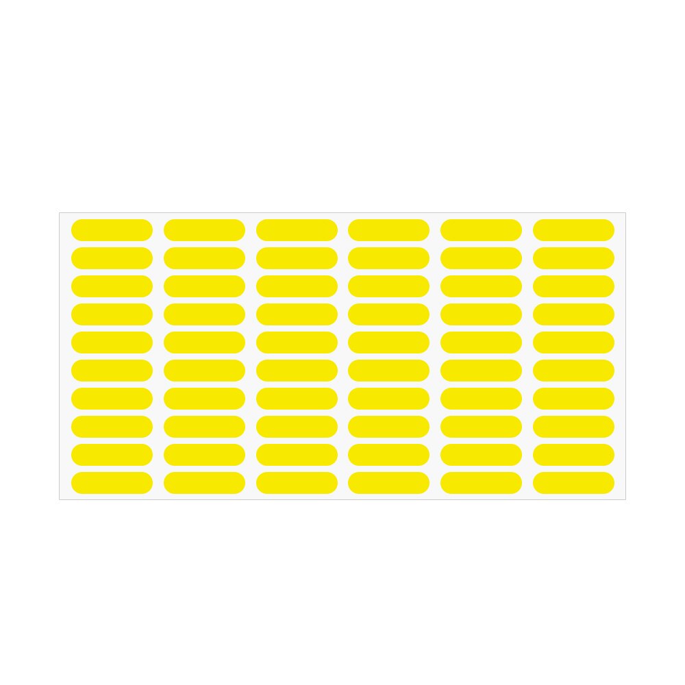 Étiquettes autocollantes en papier coloré, étiquette autocollante, catégorie inscriptible, 60 étiquettes par feuille, 720 étiquettes: Yellow
