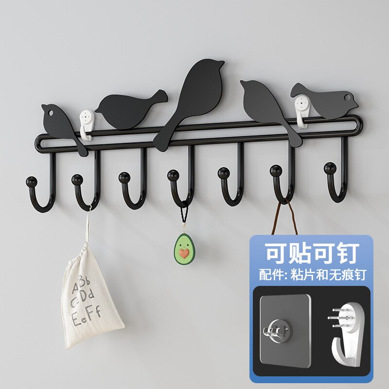 Self Adhesive Hooks Cat Bird Squirrel Pattern Storage Holder for Bathroom Kitchen Hanger Iron Wall Hanging Door Coat Racks: 06