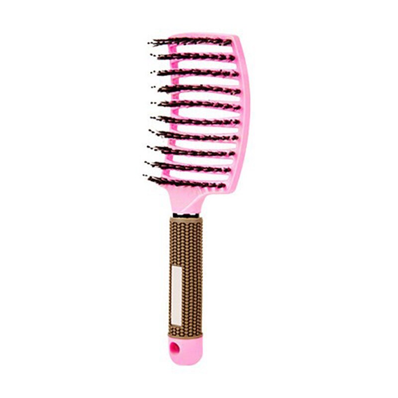 1Unit Brushy Haarborstel Anti Klit Haarborstel Vrouwen Vrouwelijke Haar Hoofdhuid Massage Kam Haarborstel Natte Krullend Ontwarren Haar Borstel Brushie: pink