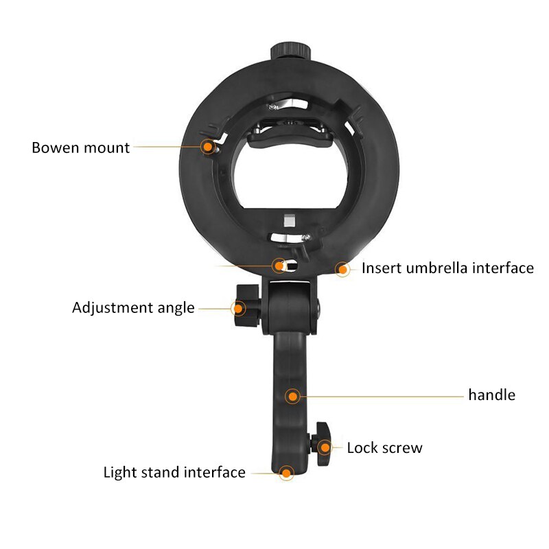 S Type Flash Bracket Voor Bowens Mount Met Paraplu Gat Licht Stand Brede Toepassing Verstelbare Verlichting Richting