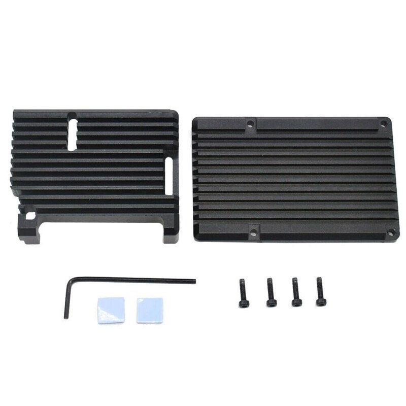 for Raspberry Pi 4B Latest CNC Aluminum Alloy Case Enclosure with Cooling Fan CA