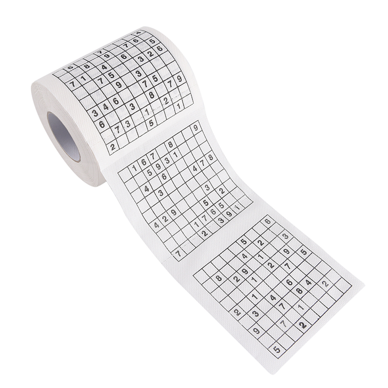 2Roll 2 Ply Nummer Sudoku Gedrukt Wc Bad Grappige Toiletpapier Tissue Badkamer Benodigdheden Jag