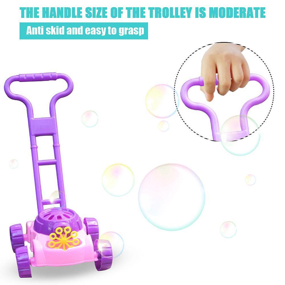 Outdoor Speelgoed Bubble Machine Speelgoed Voor Jongens Meisjes, bubble Grasmaaier Met 118Ml Bubble Oplossing Kinderen Speelgoed Zeepbel Trolley