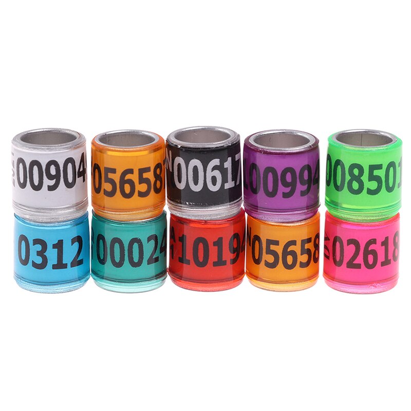 20 Stuks Multicolor Duif Voetring Met Woord Oorbellen Duurzaam Vogel Ring Duif Voetring Vogel Gereedschap