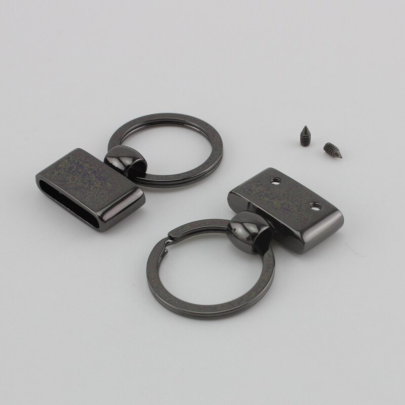 10 Stuks 5 Kleuren 45X27mm T-Vorm Sleutelhanger Met 24 Mm Split Key Rings, sleutelhanger Hardware Sleutelhanger Accessoires Sleutelhanger: Num1 gun black