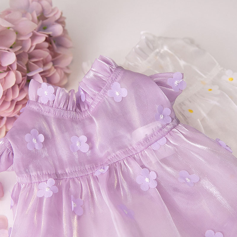 Ropa de primavera y verano para perros, falda tridimensional de hilo de flores, ropa para mascotas, ropa para gatos, Yorkshire, Chihuahua, cachorro