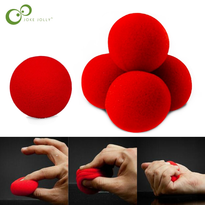 10 pcs/lot 4.5cm Close-Up Magic Sponge Ball Brand Street Classical Comedy Trick Soft Red Sponge Ball GYH