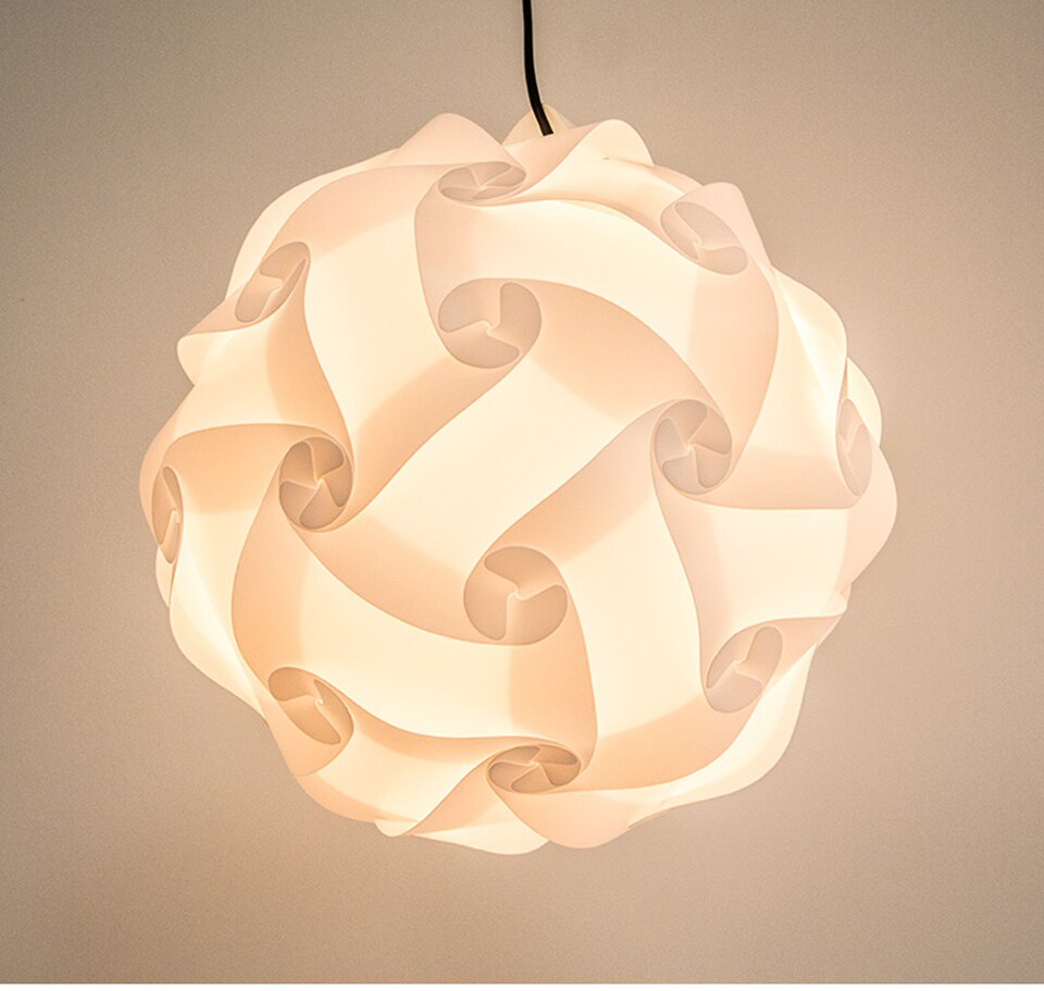 DIY Moderne Ball Neuheit IQ Puzzle Lampe Rätsel Anhänger Licht + Energie Kabel und E27 Halfter, dia.25cm/30 cm/40 cm freies