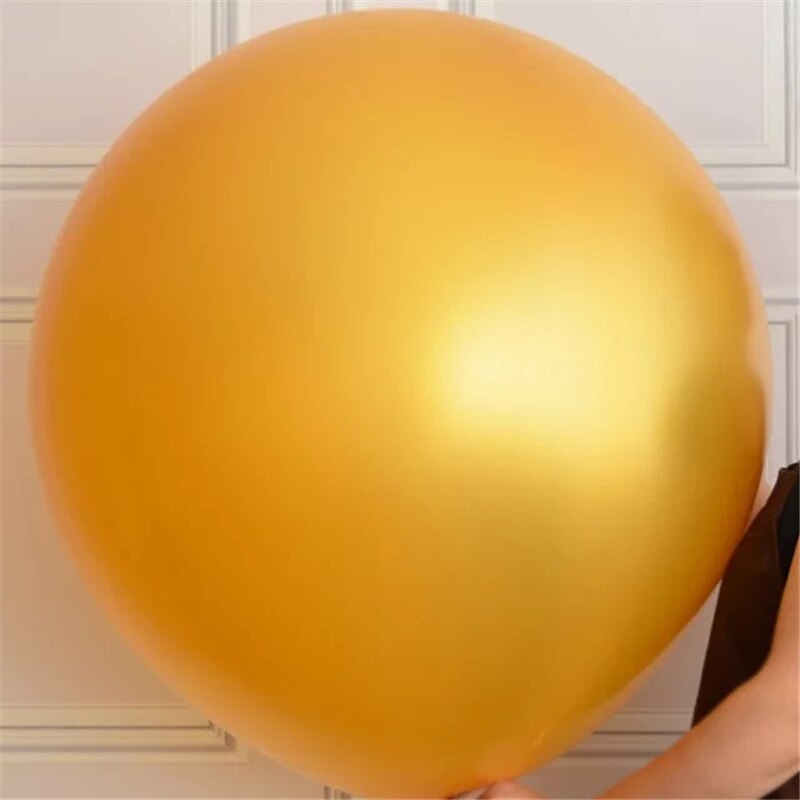 36inch Giant White Pink Latex Air Helium Balloon Big Round Inflable Golobs Wedding Birthday Party Decoration Baby Shower Balls: Gold