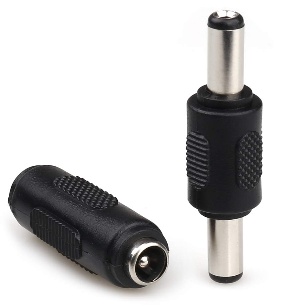 Dc 5.5Mm X 2.1Mm 12V Power Connector Adapter, 1Pcs Man Op Man Plug Connector &amp; 1Pcs Vrouwelijke Aan Vrouwelijke Jack Connector Adapters