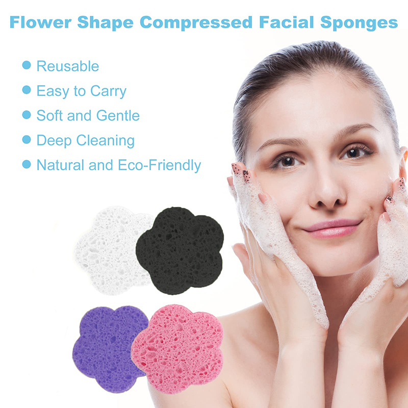10/20PCS Reusable Face Cleaning Sponge Pad Exfoliator Mask Facial SPA Massage Makeup Removal Thicker Compress Natural Cellulose