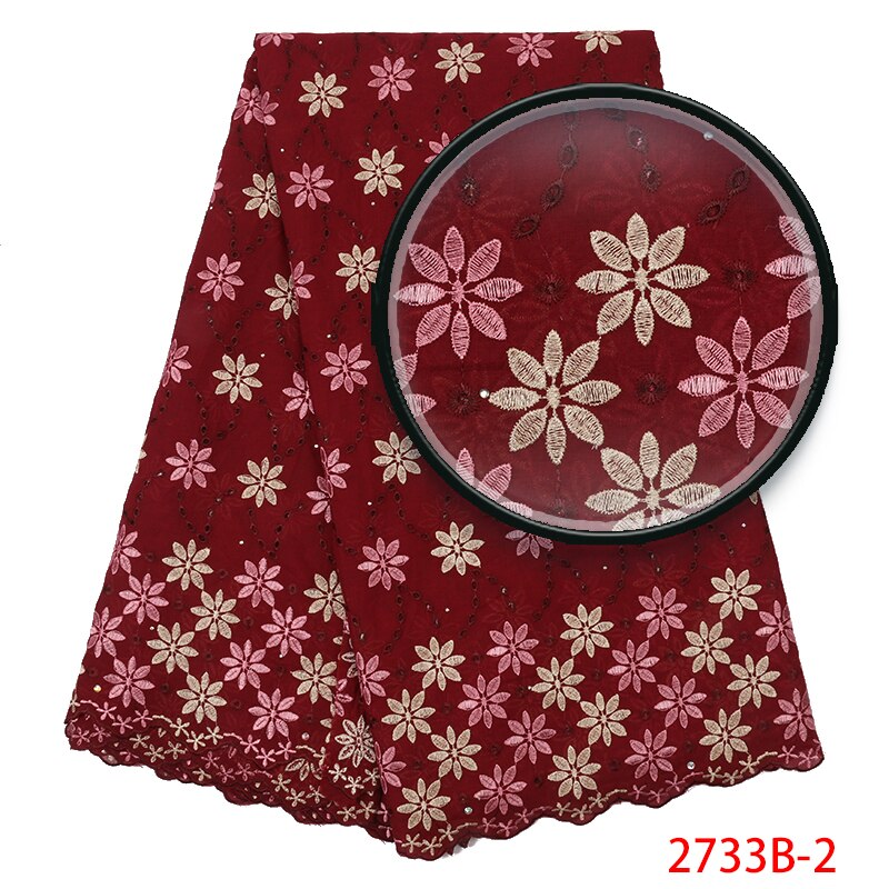 Swiss Voile Lace in Switzerland ,African Cotton Lace Embroidery Dry Lace Fabric for Nigeria Dress KS2733B-1