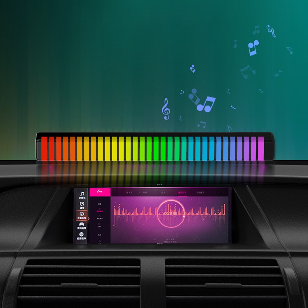 Usb 5v, app-steuerung, 3d 32 -leds, sprachsteuerung, rhythmus-lichtleiste, musik-atmosphären-ambiente-lampe, bar, computer