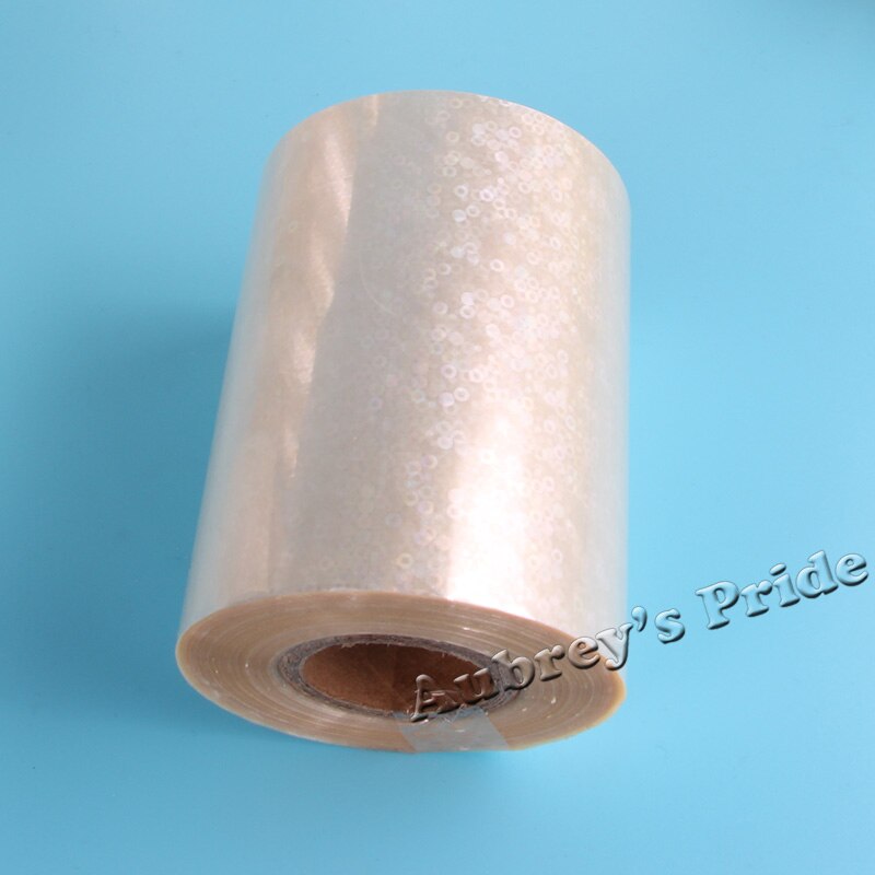 1 Roll 80Mm X 120M Transparante Holografische Clear Translucent Warmdrukfolie Heat Transfer Servet Vergulden Pvc Card emboss: Small Circle 8CM