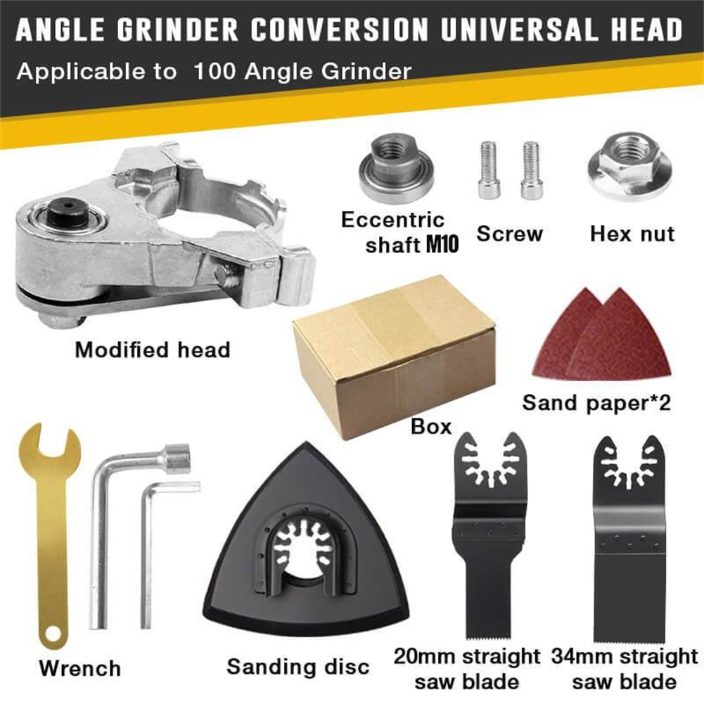 Universal Swing Multi Tool Zaagblad Haakse Slijper Om Groovende Machine Voor M10 Universele Hoofd Elektrische Hoofd Adapter Hout Cut