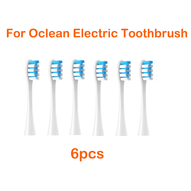 Cabezales de cepillo de dientes eléctrico de repuesto para adultos, 6 uds., para Oclean X/ X PRO/ Z1/ F1/ One/ Air 2 /SE: Azul