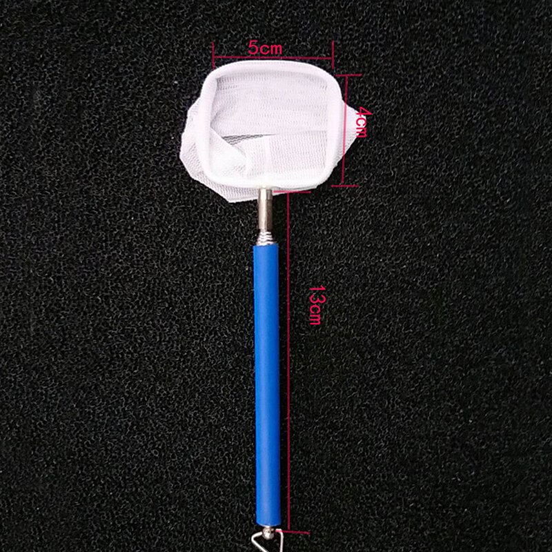 Mini Stainless Steel Aquarium Catch Net Adjustable Shrimp Scoop Fish Scoop Round Square Pocket Shrimp Catch Nets Fishing