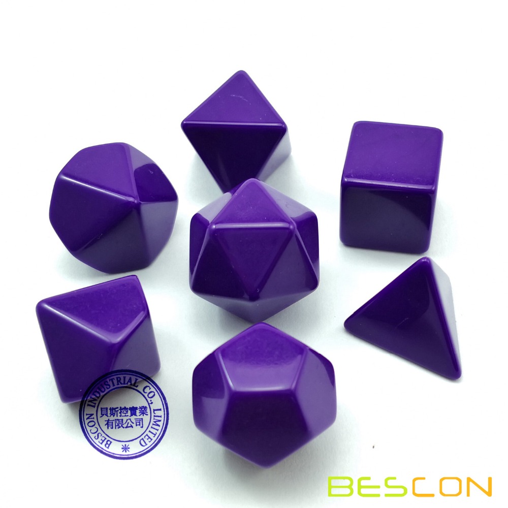 Bescon ブランク多面体 rpg サイコロ 35 個アソート色セット、ソリッドカラーの完全なセット 7 、 1 セット各色、 diy サイコロ